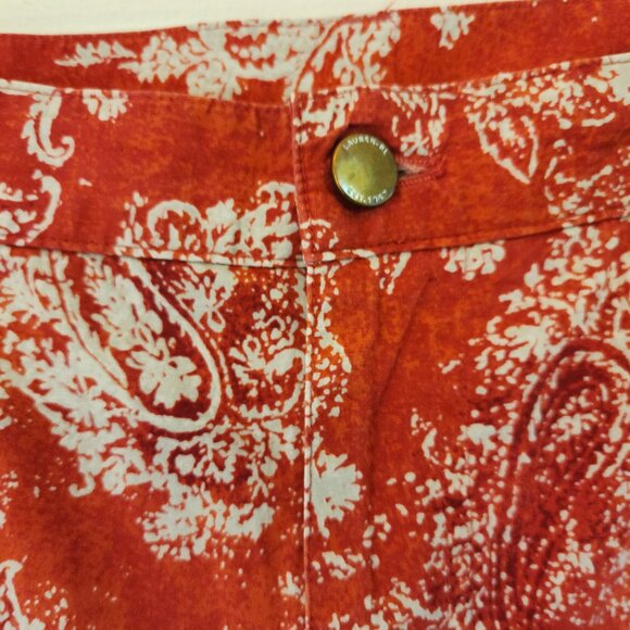 Vintage Lauren Ralph Pants Lauren Paisley Cropped Women's 18WX 25"Straight Leg - Picture 4 of 12